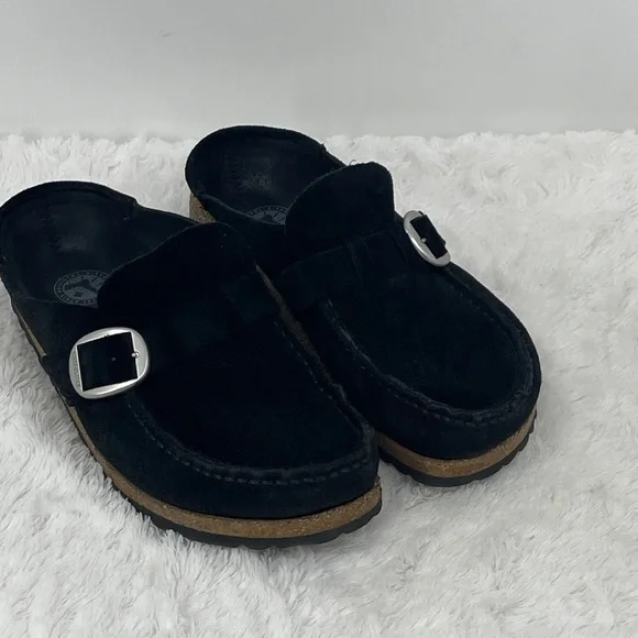 Birkenstock | Shoes | Birkenstock Black Suede Clogs With  display picture 1